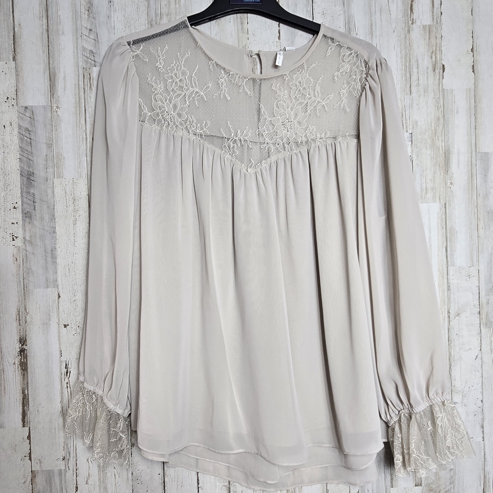 CATO Peasant Boho Lace Top 3X 22 24 Balloon Sleeves NWT Coquette Cottagecore - Picture 5 of 10